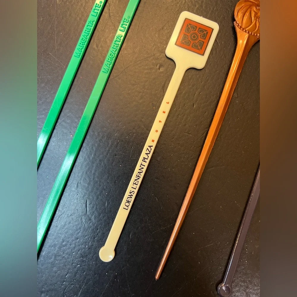 Vintage Swizzle STICK Alcoholic Drink Stirrers Cactus Tequila‎ Alaska Lot